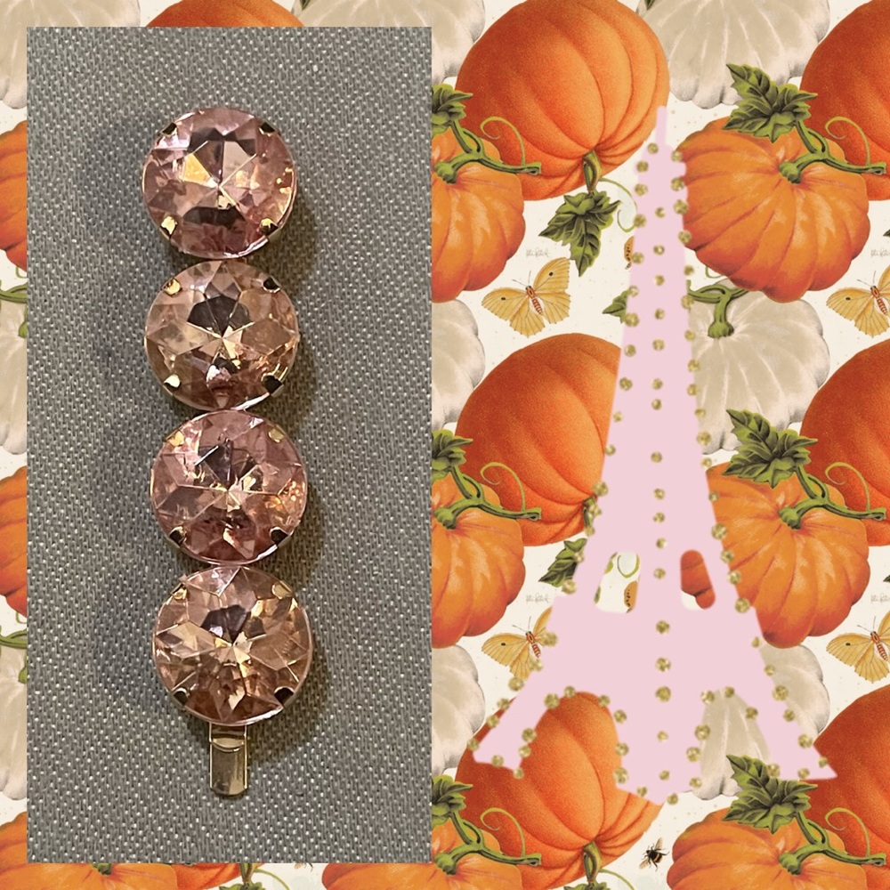 Pink rhinestone Bobby pin
